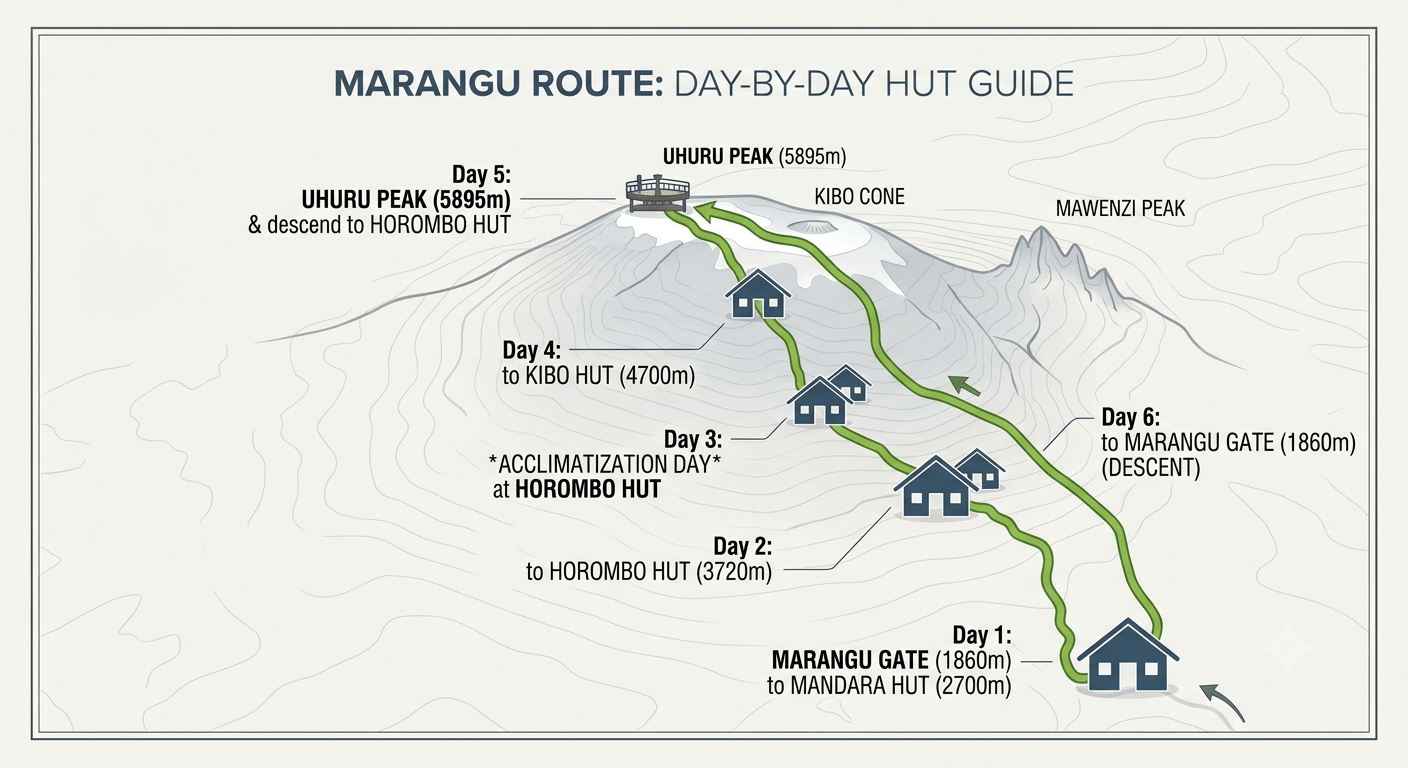 Marangu Route Kilimanjaro Map
